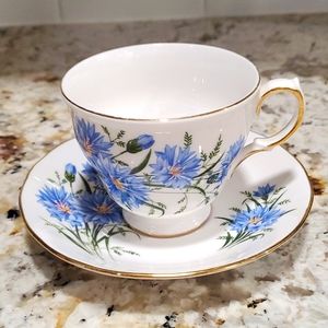 Queen Anne Vintage Bone China teacup & saucer